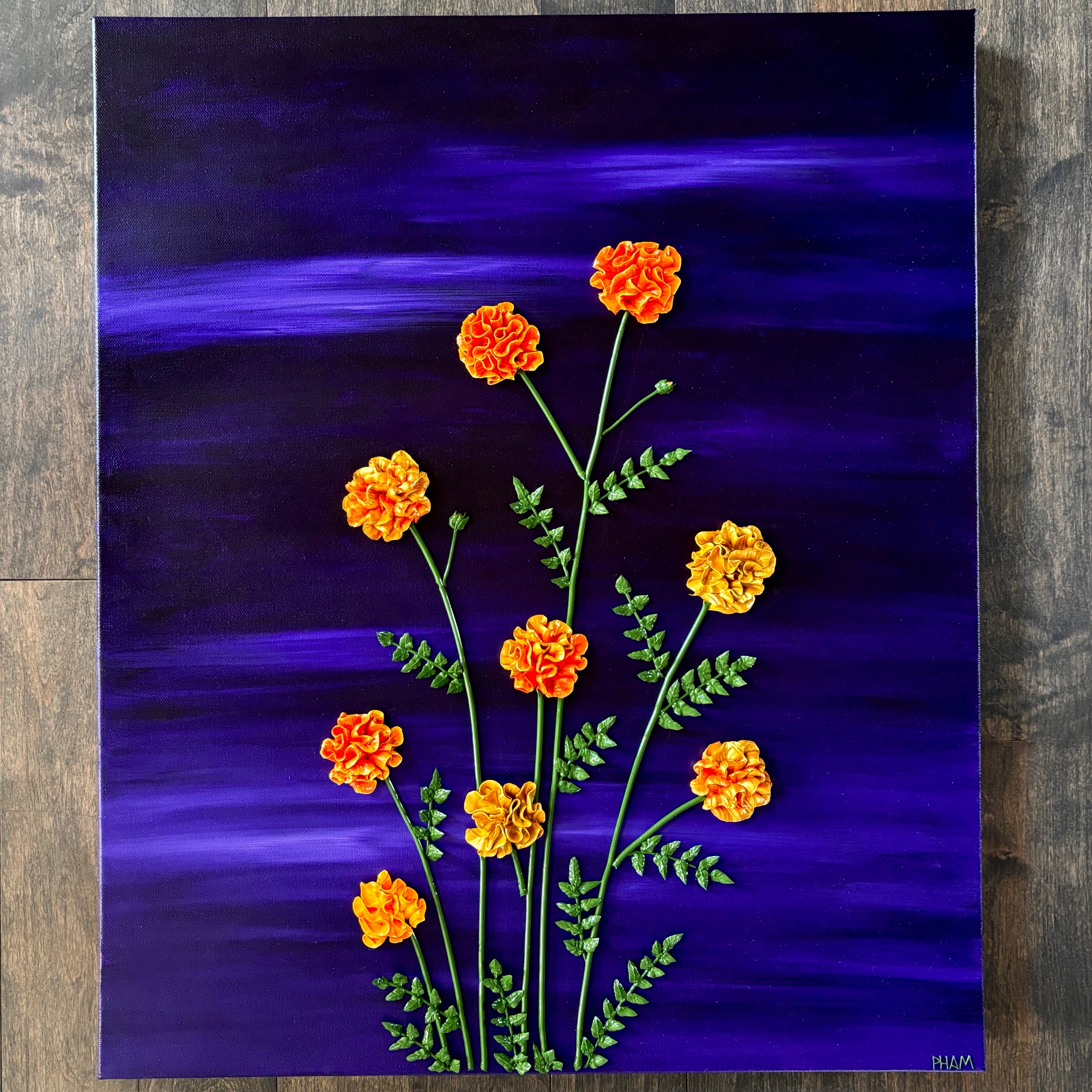 画材 marigolds Marigold Floral Paintings | TOKKI DESIGN | Art by Brittni HaNa Pham