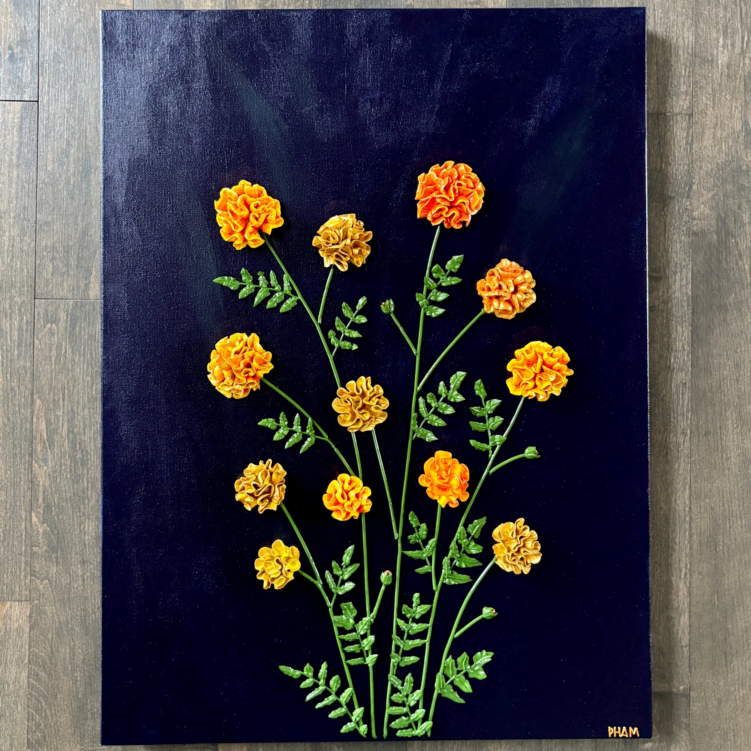 画材 marigolds Marigold Floral Paintings | TOKKI DESIGN | Art by Brittni HaNa Pham